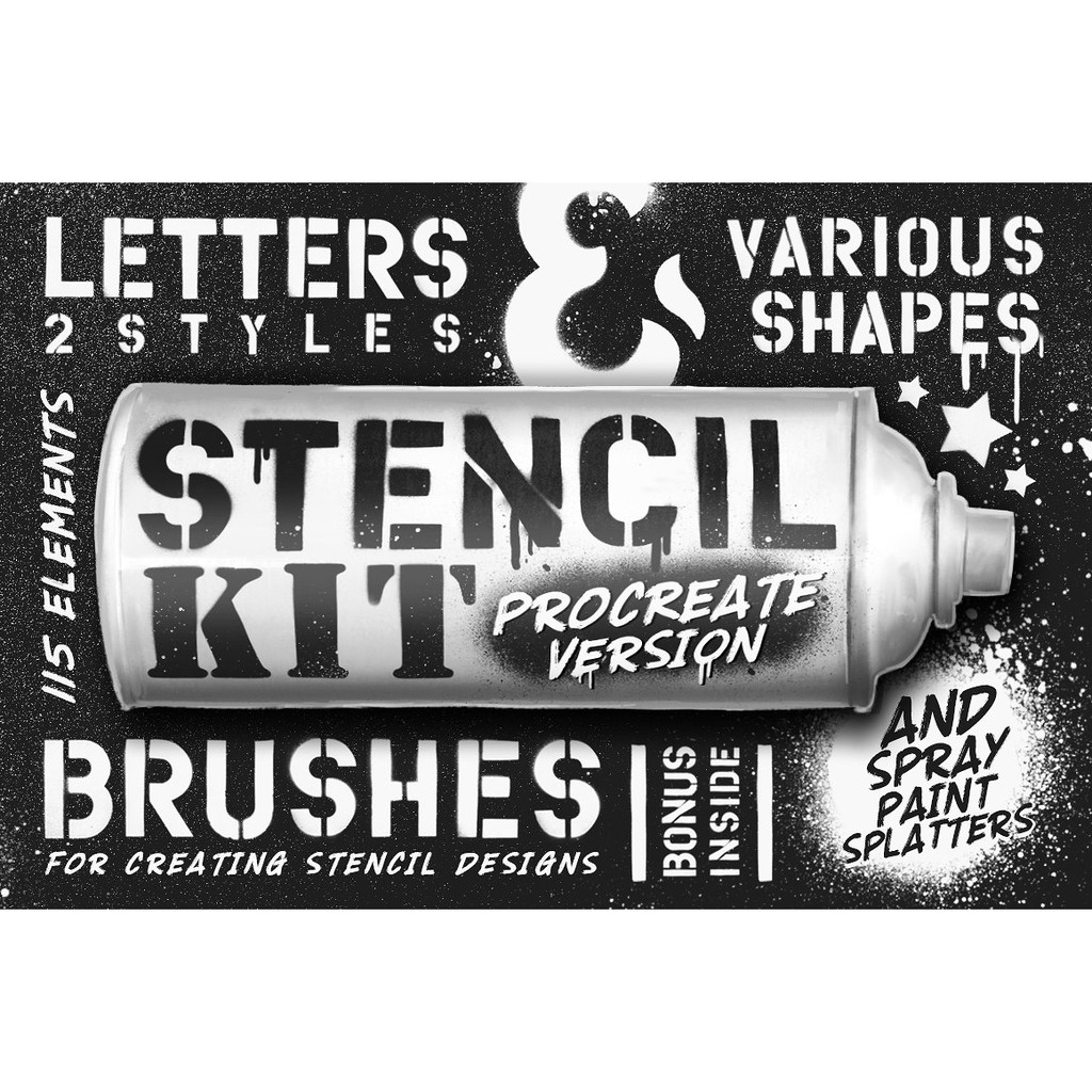 Procreate Brush - Stencil Kit Brushes