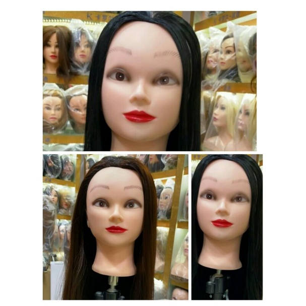 (AMARA)PATUNG RAMBUT/PATUNG PANGKAS/MANIKIN RAMBUT/PATUNG KEPALA UNTUK BELAJAR PANGKAS