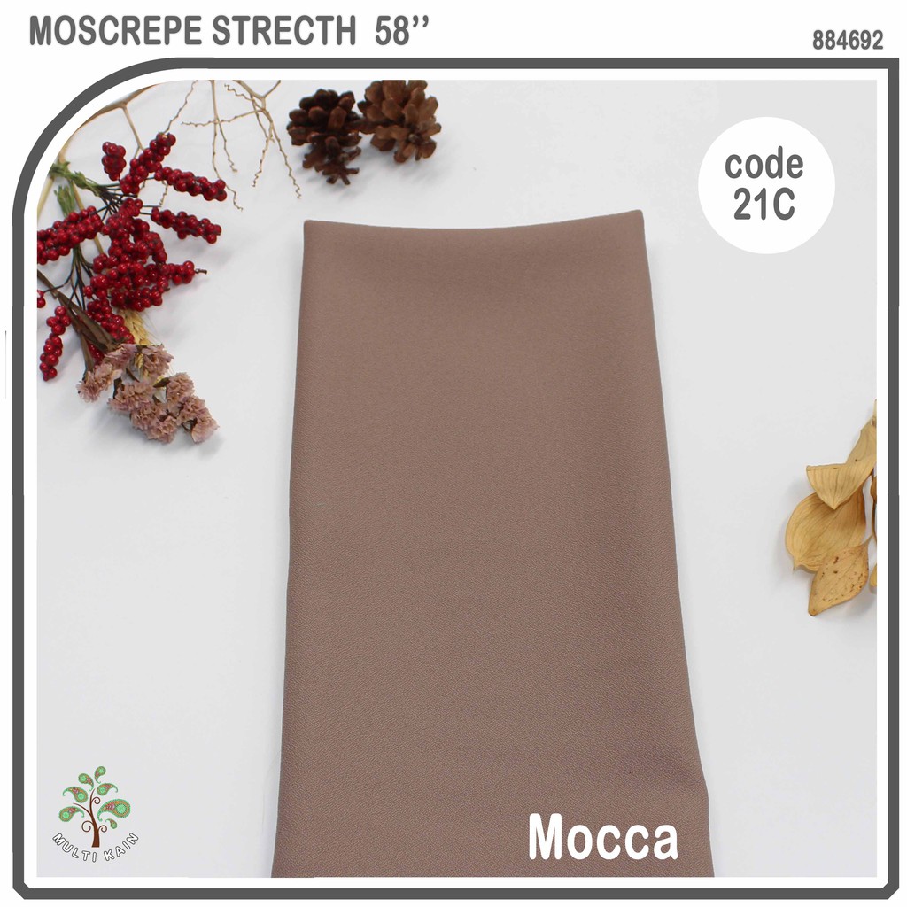 bahan multi kain moscrepe / mosscrepe / moscrep moschino mosschino arabian crepe gamis fashion-21c Mocca
