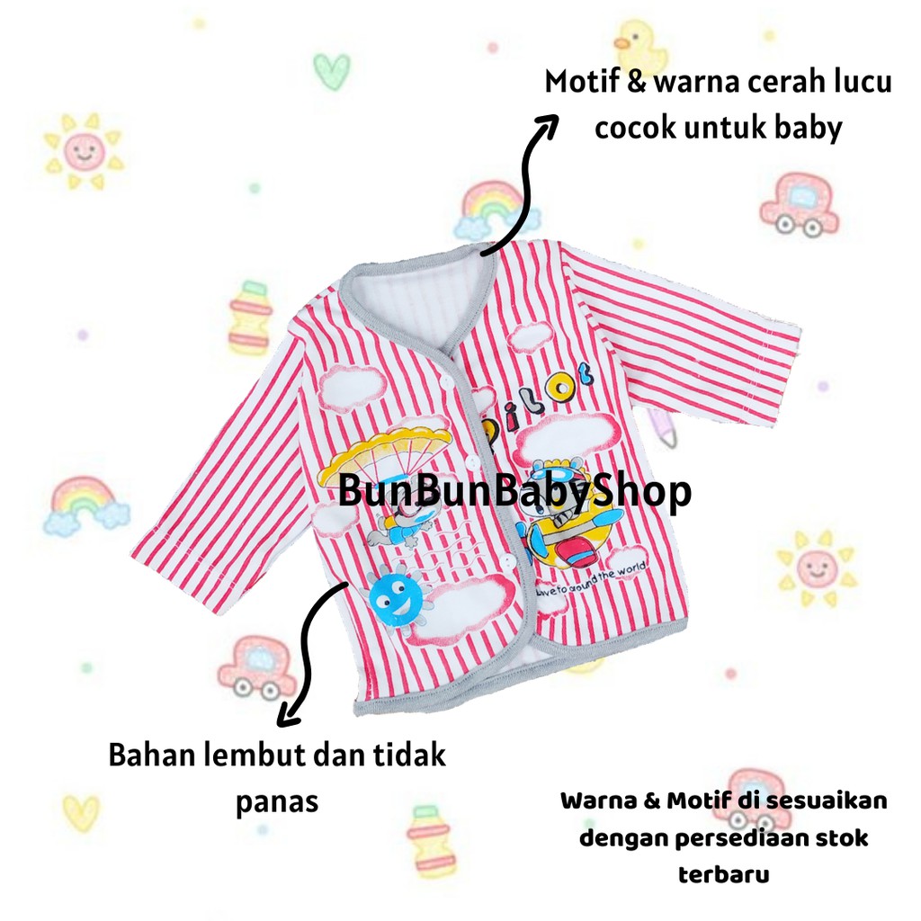 KATUN Baju Bayi Baru Lahir Halus Atasan Panjang Laki Perempuan Pakaian Baby Perlengkapan New Born