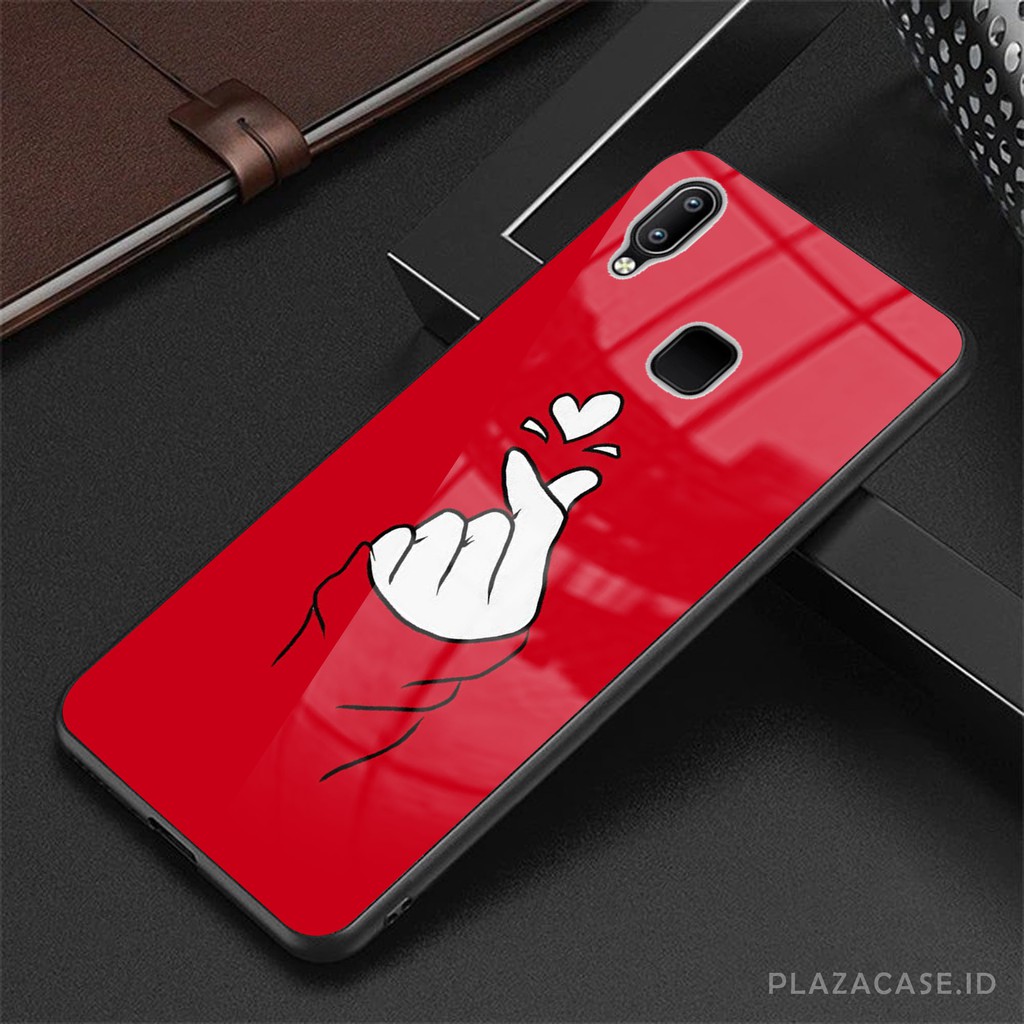 [K04] Case Glass Kaca LOVE OPPO A37 A3S A5S A7 A71 A83 A3S A1K F1S F3 F5 F11 RENO 2F A5 A9 2020