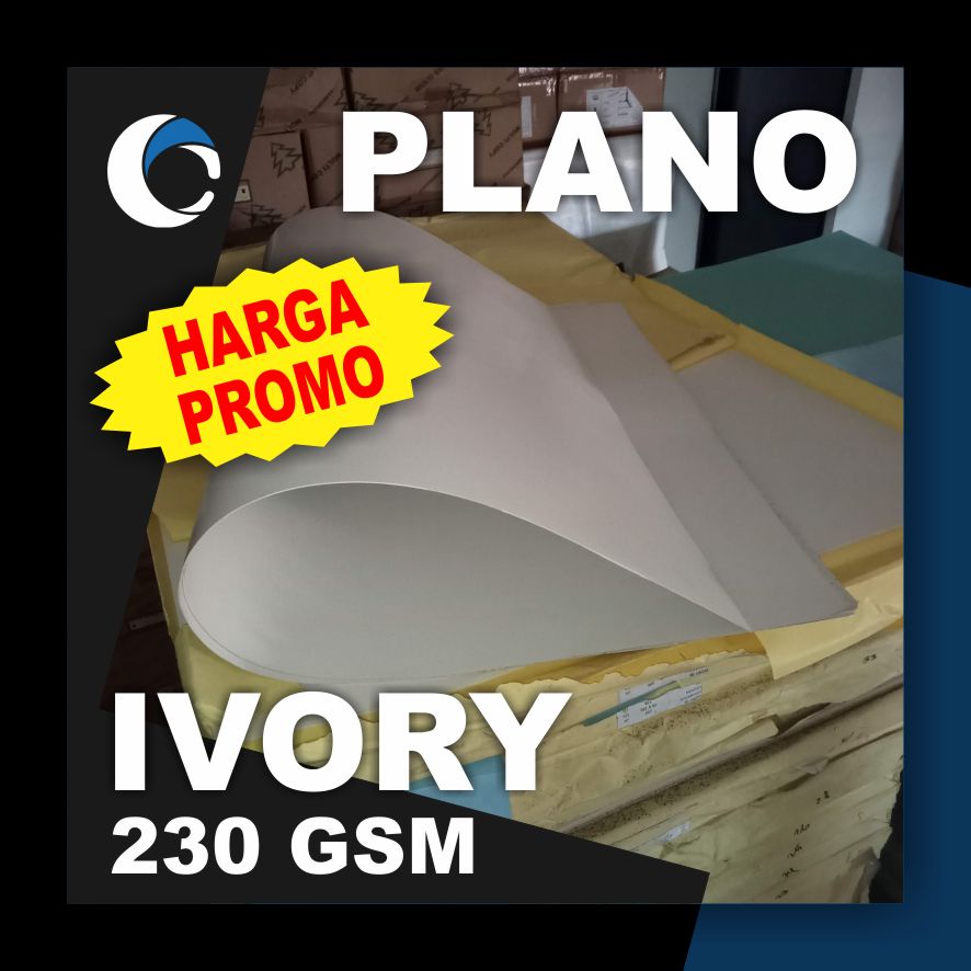 

KERTAS IVORY 230 GSM Uk [ PLANO ] 79 cm X 109 cm ( 5 LEMBAR )