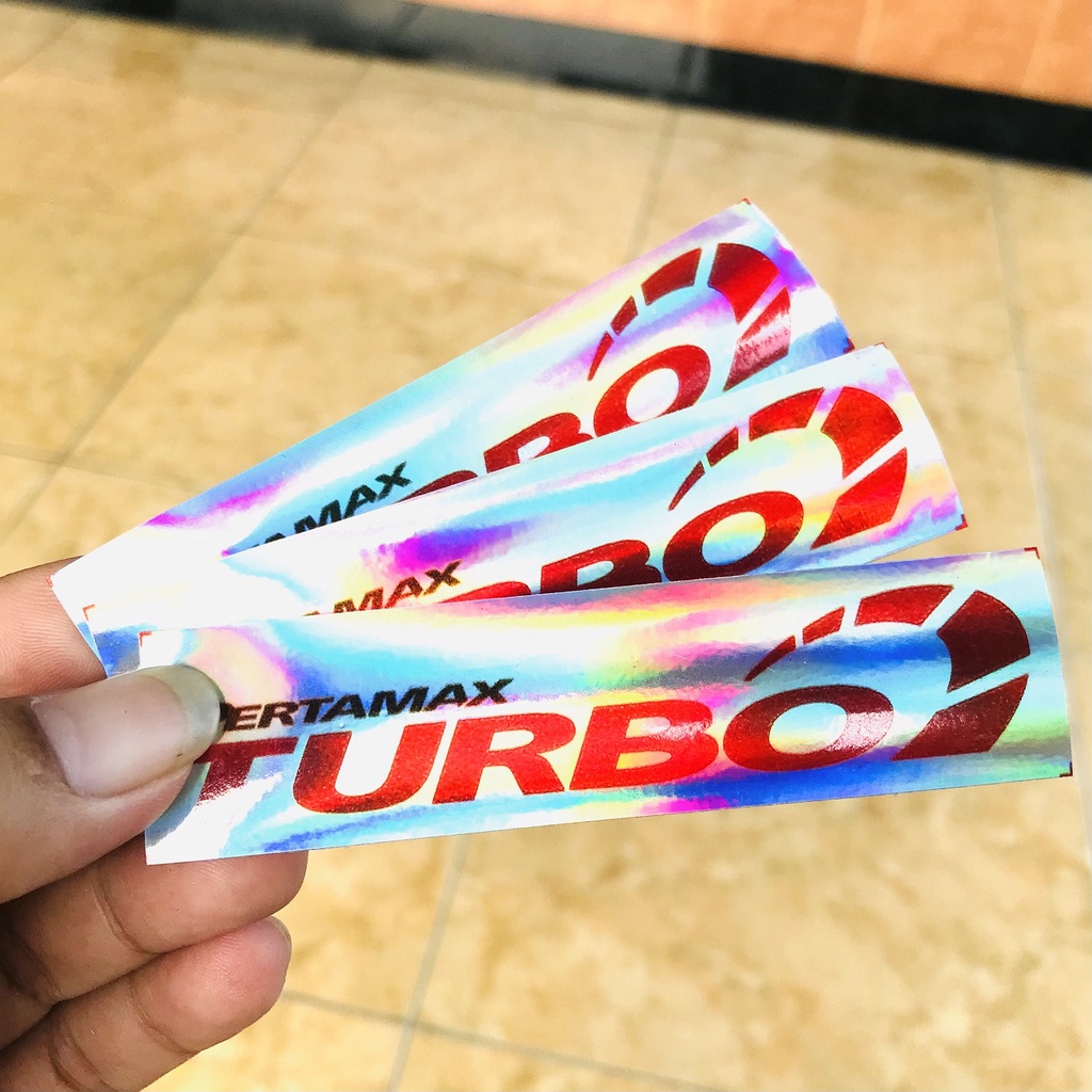 Stiker Hologram Pertamina Petronas Pertamax Turbo Bijian Anti Air