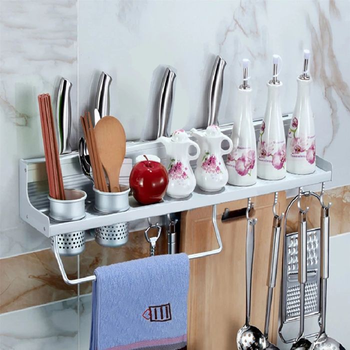 NA-Rak Dapur Serbaguna Aluminium Rak Bumbu Dan Pisau Kitchen Rack 267