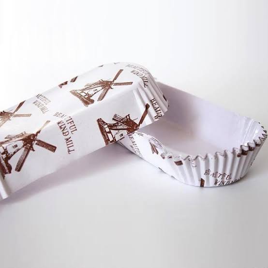 Kertas Alas Risol Risoles Oval Merk Dragon 12.5x8.5 Medium Floral / Paper Cake Case Oval Medium Moti