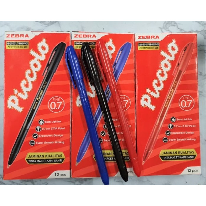 

PROMO Pen PICCOLO Zebra Pena Pulpen Ballpoint 0.7 Picolo Picollo PER LUSIN - Hitam