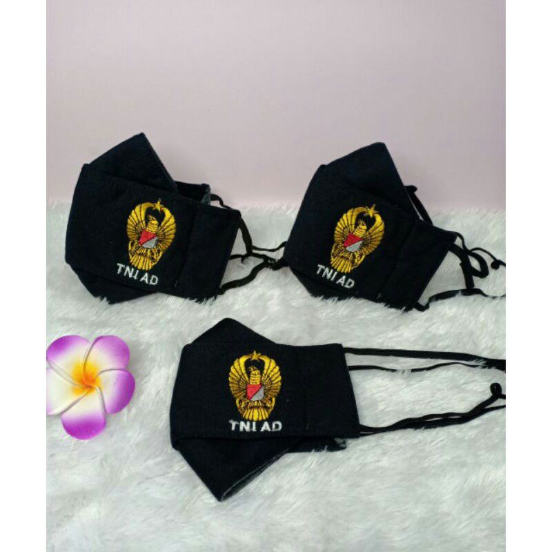 Masker TNI AD 3D model KF94 Logo Bordir Harga Grosir bisa satuan termurah