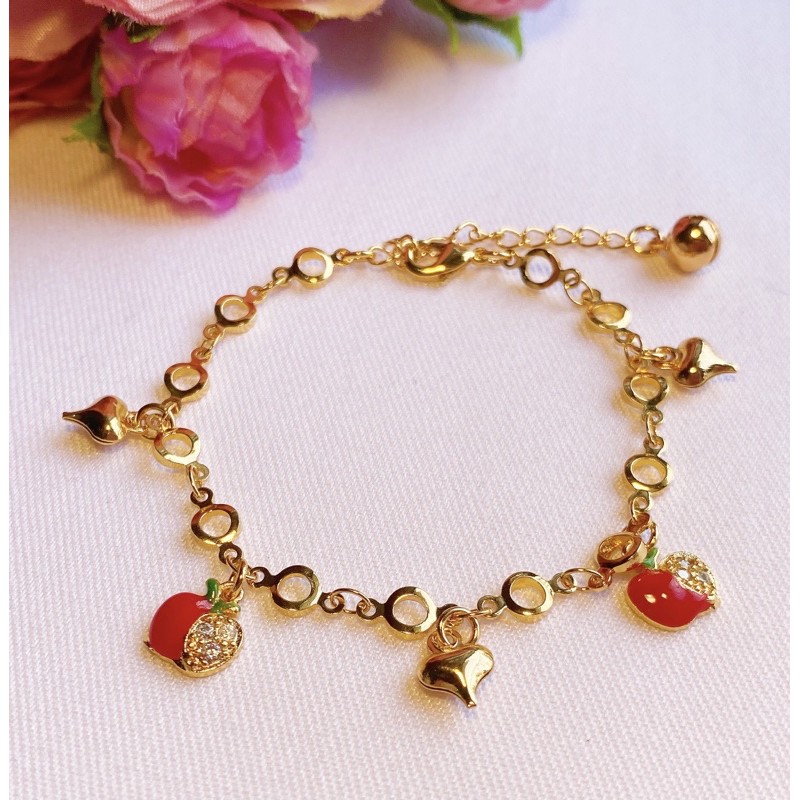 Gelang Anak Lapis Emas Red Apple