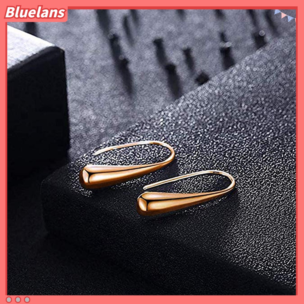 Anting Kait Bentuk Water Drop Bahan Alloy Untuk Wanita