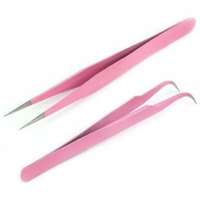 PINSET PINK FOR EYELASH EXTENSION