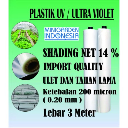 Best PLASTIK UV Hercules 14% 200 MICRON LEBAR 3M - PERMETER