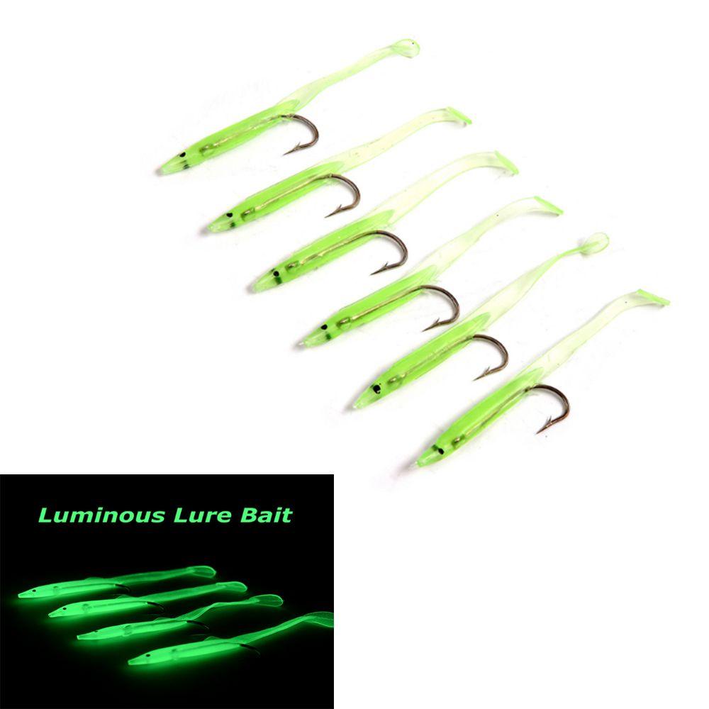 Suyo 10pcs Ikan Belut Memikat Tahan Lama Portable Silikon Memimpin Jig Kepala