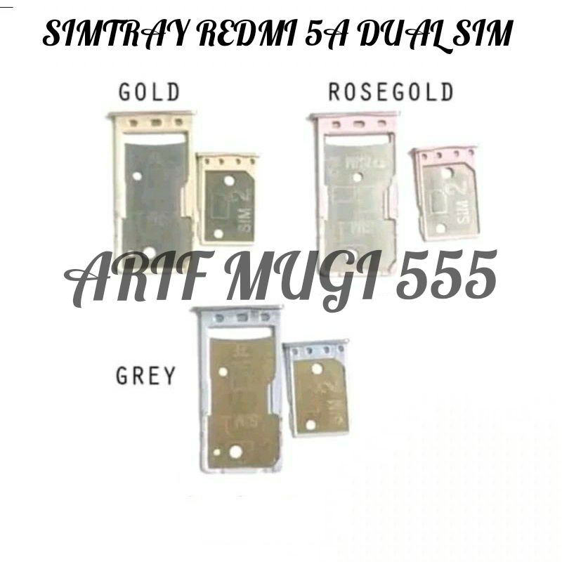 SIMTRAY SLOT SIMCARD SIMLOCK TEMPAT KARTU XIAOMI REDMI 5A DUAL SIM ORIGINAL