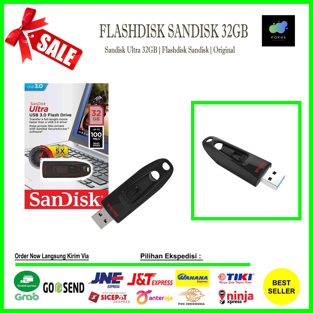 SanDisk Ultra USB 3.0 Flash Drive 32GB up to 100Mbps CZ48