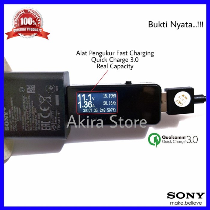 [NEW] CHARGER SONY XPERIA XZ2 COMPACT XZ3 ORIGINAL 100 FAST CHARGING TYPE C