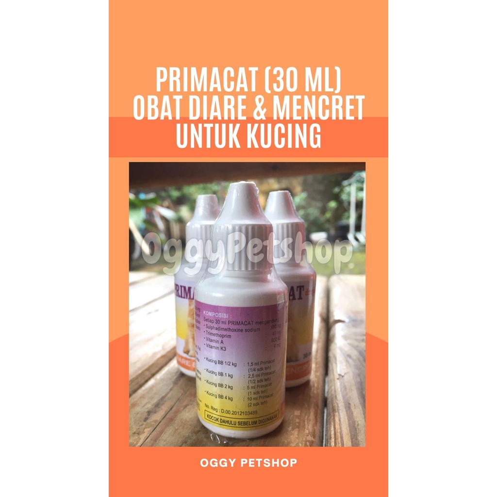 PRIMACAT OBAT DIARE DAN MENCRET UNTUK KUCING