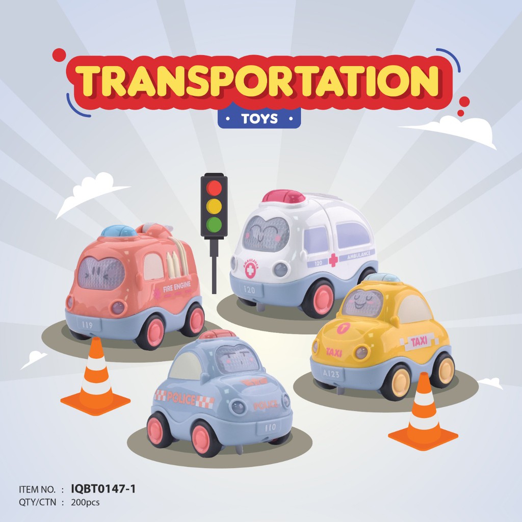 IQ Angel Transportation Car Toys Mainan Mobil Mobilan Mainan Transportasi Bayi Karakter BPA FREE Shopee Indonesia