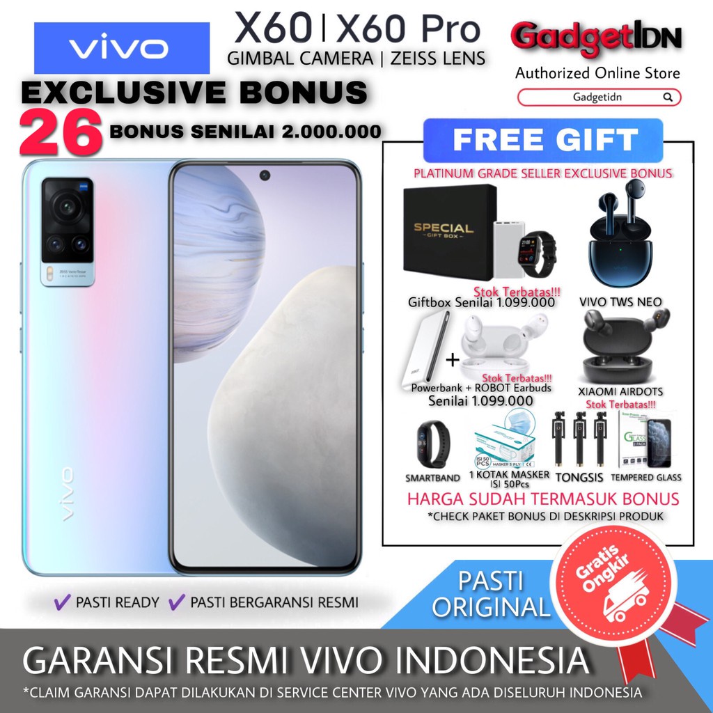 PROMO CUCI GUDANG VIVO X60 PRO | X60 X60PRO 15/256GB 11/128GB GARANSI RESMI