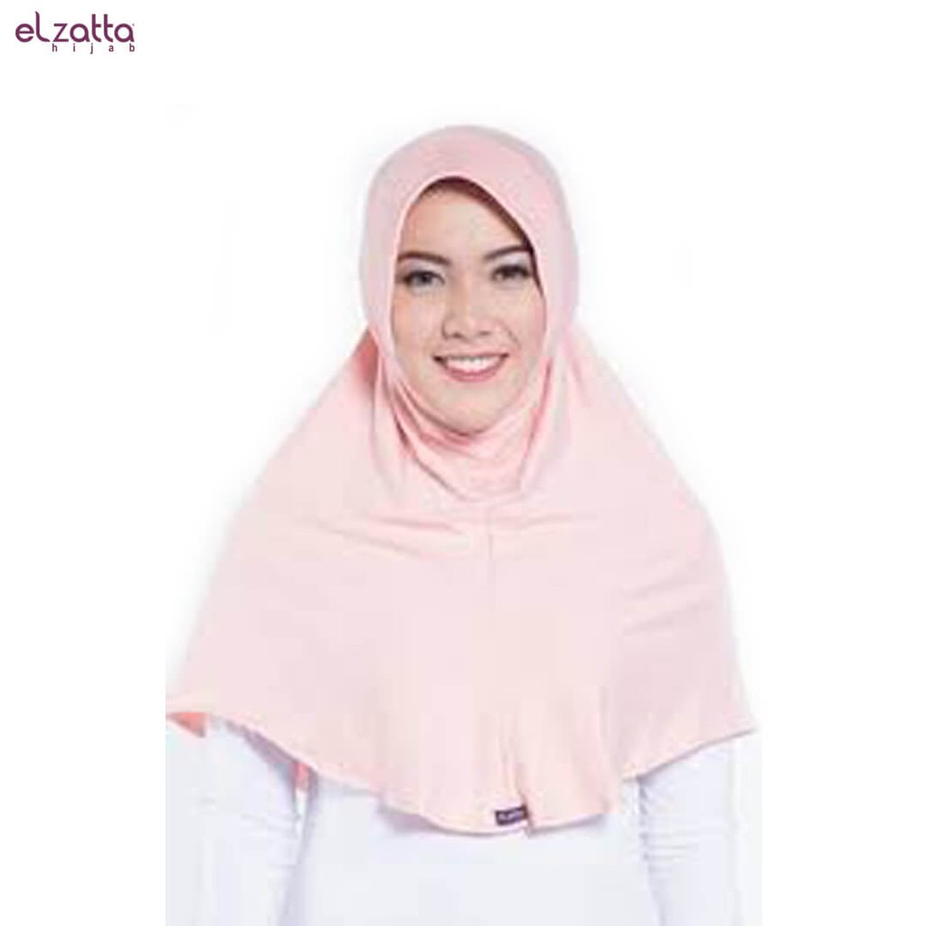 Promo Elzatta Hijab / Hijab / Hijab Instan / Bergo / Elzatta Basic / E002 PEACH Murah