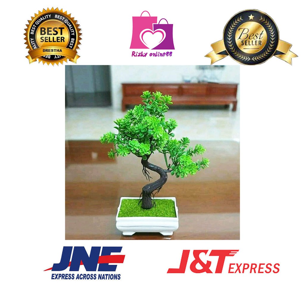 Rizkyonline88 ornamen pot bonsai tanaman bunga bonsai dekorasi rumah tanaman hias plastik murah