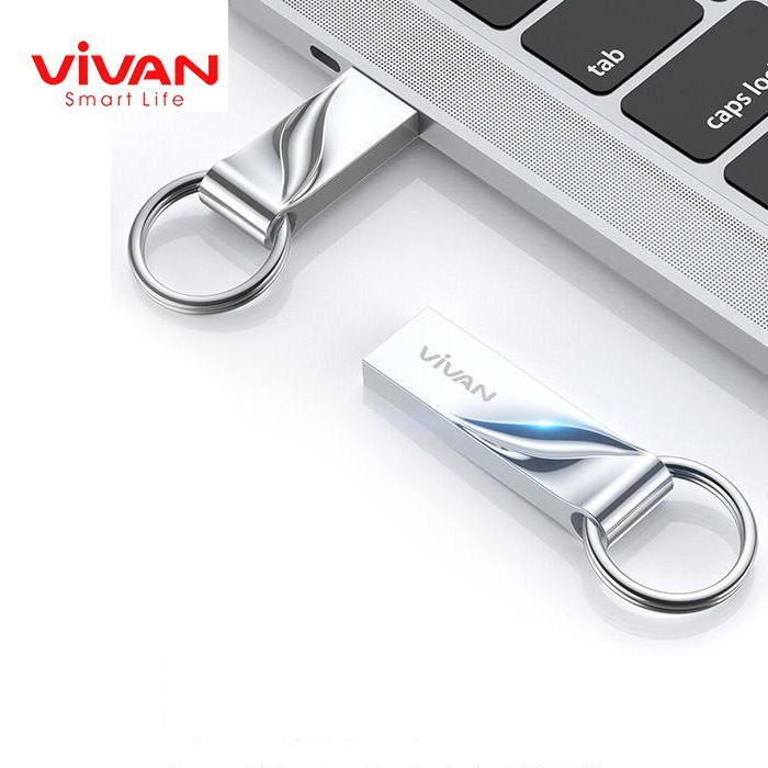 Flashdisk VIVAN VF316 16GB With Ring Design Silver - Garansi Resmi 5 Tahun