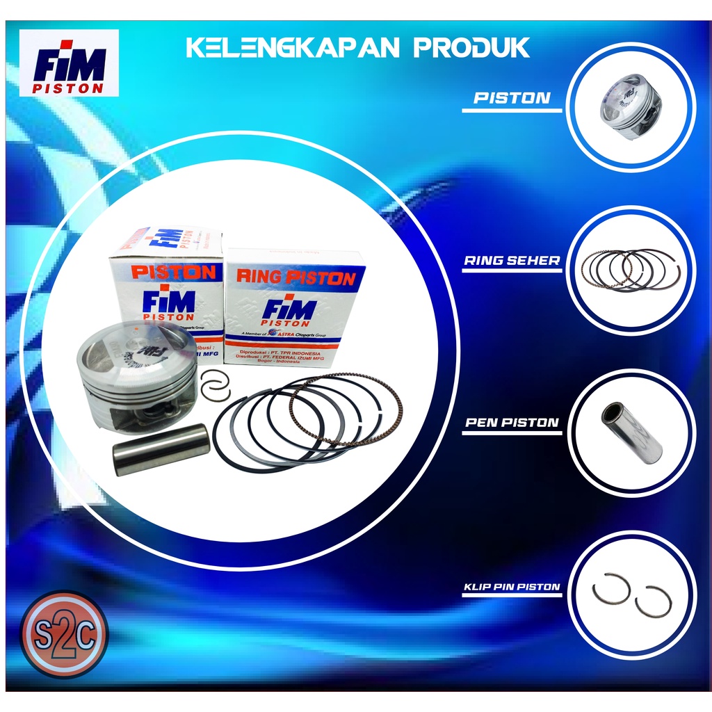 PISTON KIT KLX CRF 150 FIM30 FIM 30 PIN 14 HARIAN-1