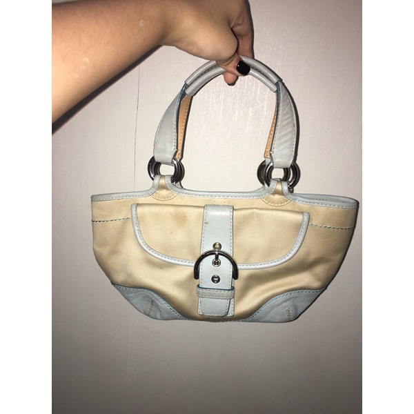 Coach Baby Blue Mini Hobo Style Handbag