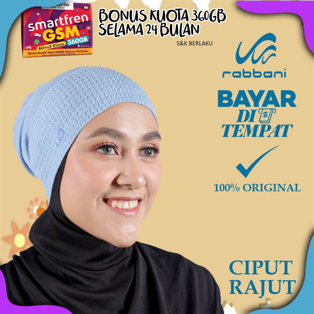  Bayar Di tempat Ciput Rajut Rabbani  Daleman Kerudung  