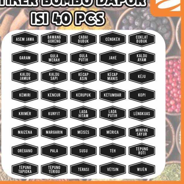 

Harga Bersahabat<<<stz-501 Stiker Bumbu Dapur 40 pcs / Label Bumbu / Label Penanda Bumbu - Brown