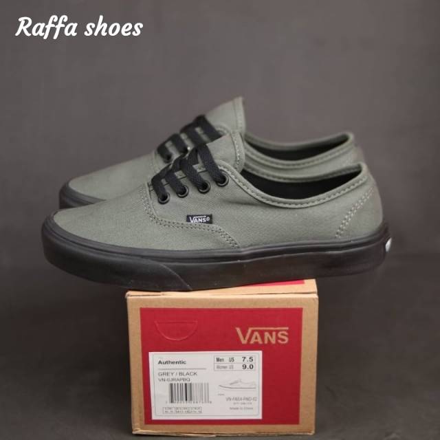 vans authentic grey black