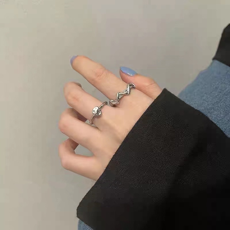 Cincin Model Terbuka Gaya Korea Untuk Wanita