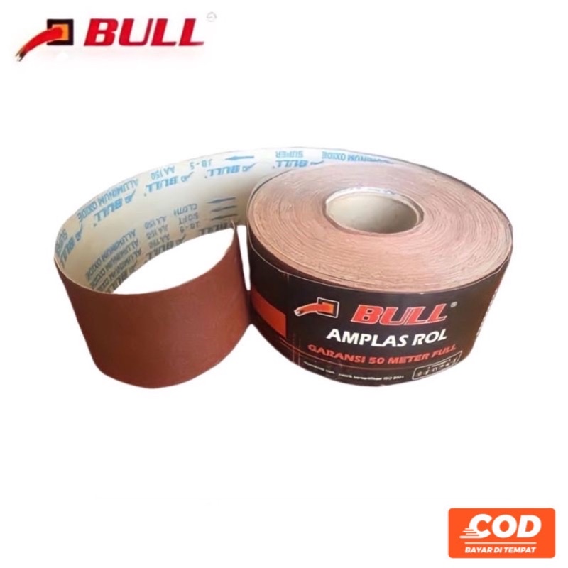 Amplas Bull Roll Meteran | Ampelas Kain - Grit 60 80 100 120 150 180 240 400