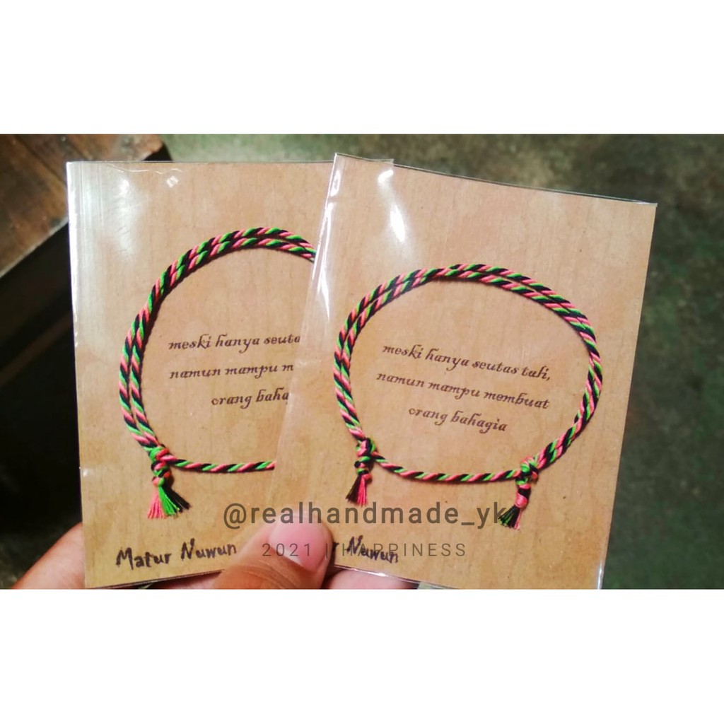 [Beli 5 Gratis 1 RANDOM] Gelang Tali Serut Tiga Warna Tebal Cowok/Cewek/Couple/Gelang Persahabatan T