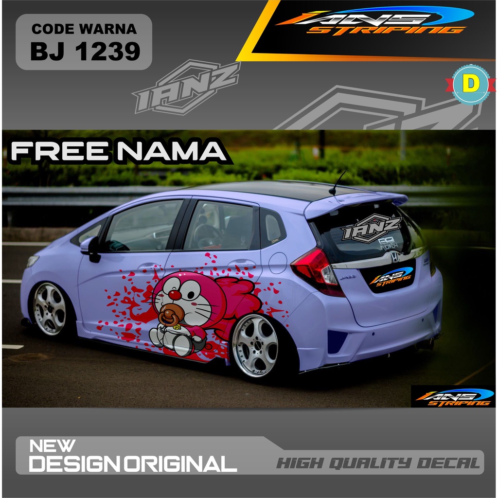 STICKER MOBIL HONDA JAZZ / VARIASI STIKER MOBIL BRO AGYA AYLA / STIKER DECAL MOBIL