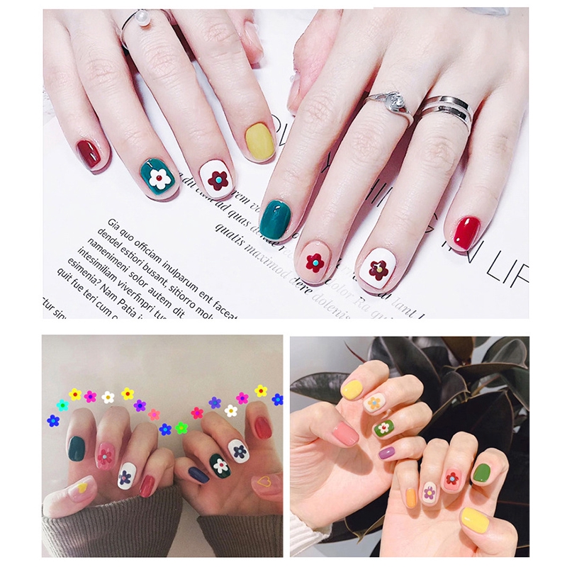 Qy19/001-018 Stiker Nail Art Motif Kartun Bunga/Hewan/Buah/Pelangi/Smiley Untuk Manicure Anak/Dewasa