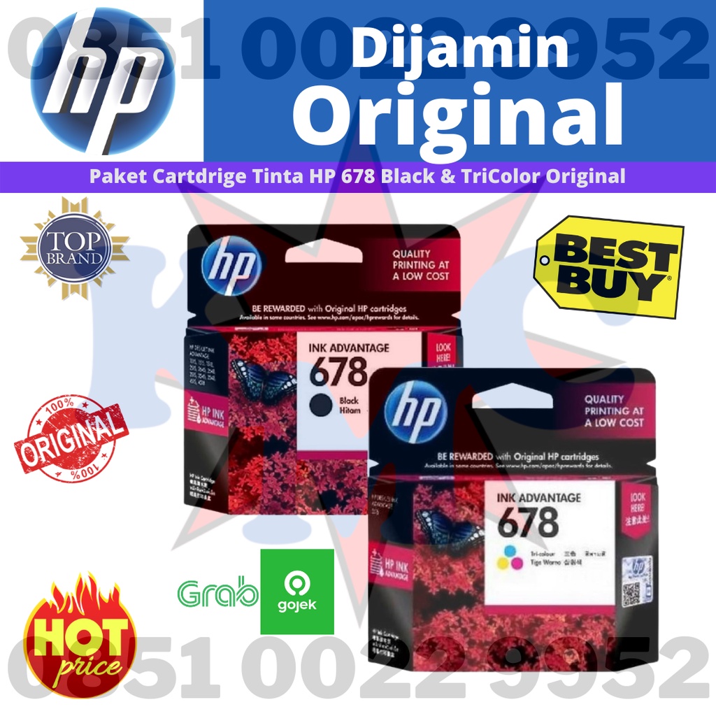 Paket Tinta HP 678 Black &amp; Colour Original
