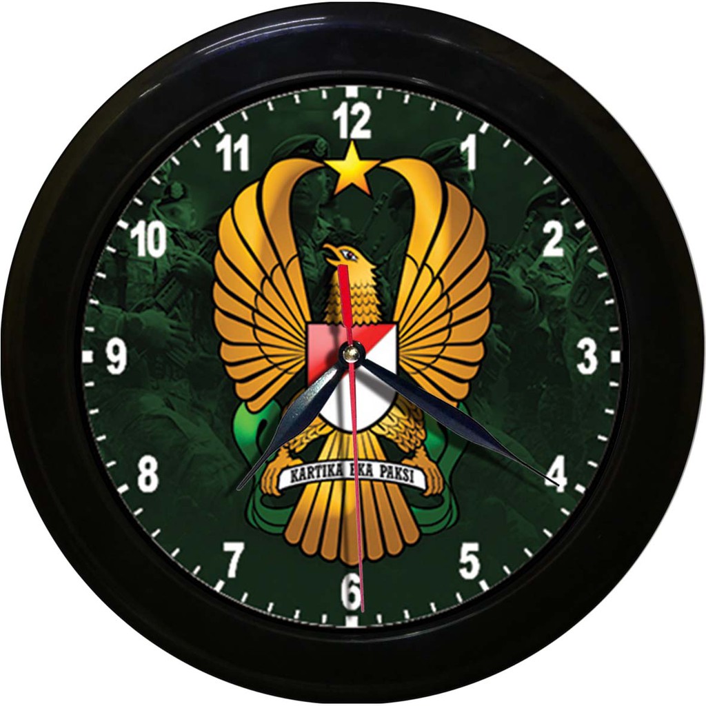 JAM DINDING TNI-AD   (DIAMETER 30CM)