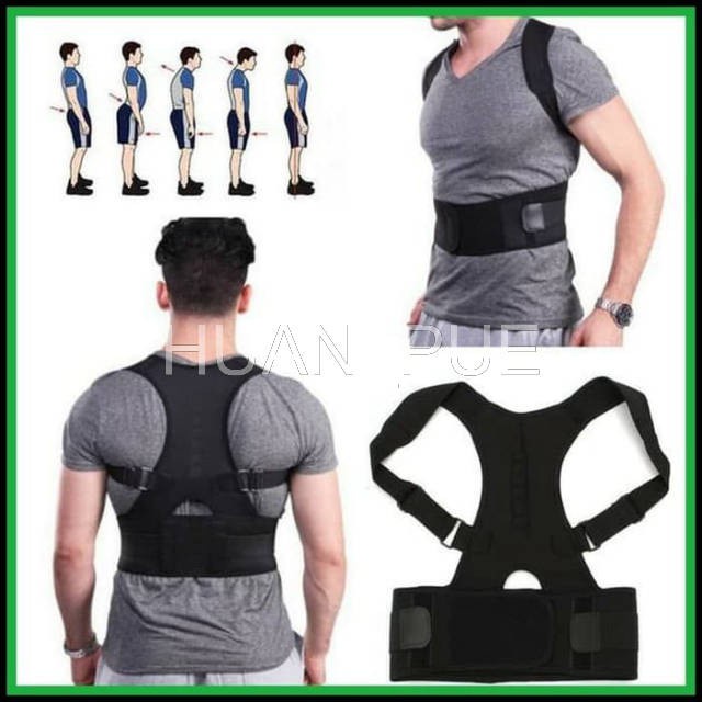 HUAN_PUE - Penyangga Punggung Shoulder Back Support Belt Posture Corrector Korset