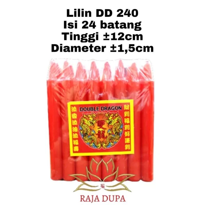 Lilin Double Dragon Merah/Putih C1, P5, 120,180, 240, 360, 440