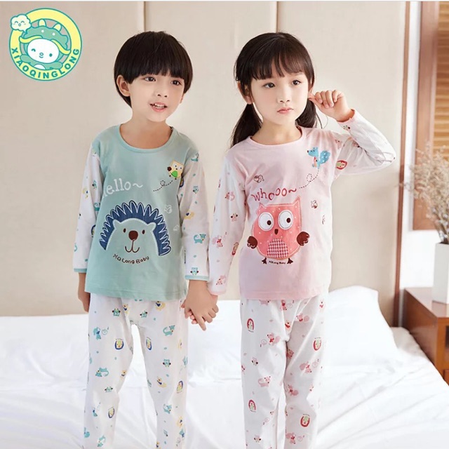 Owl pajamas,Setelan baju tidur anak