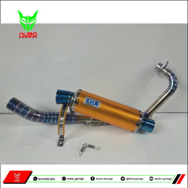 Knalpot Racing Honda Sonic 150r bluemoon corong