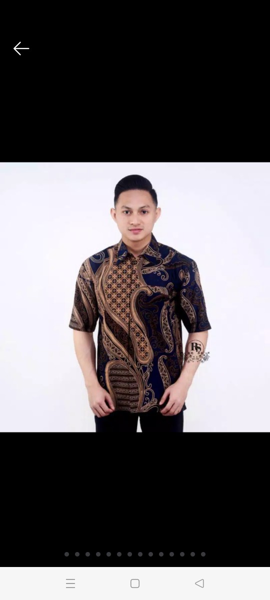 Size M L Xl Xxl Bswart Batik Hrb026 Kenongo Hem Pendek Padi Pekalongan M L Xl
