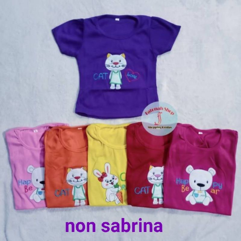 Kaos anak cewek 1 2 3 ahun harian atasan perempuan Sabrina