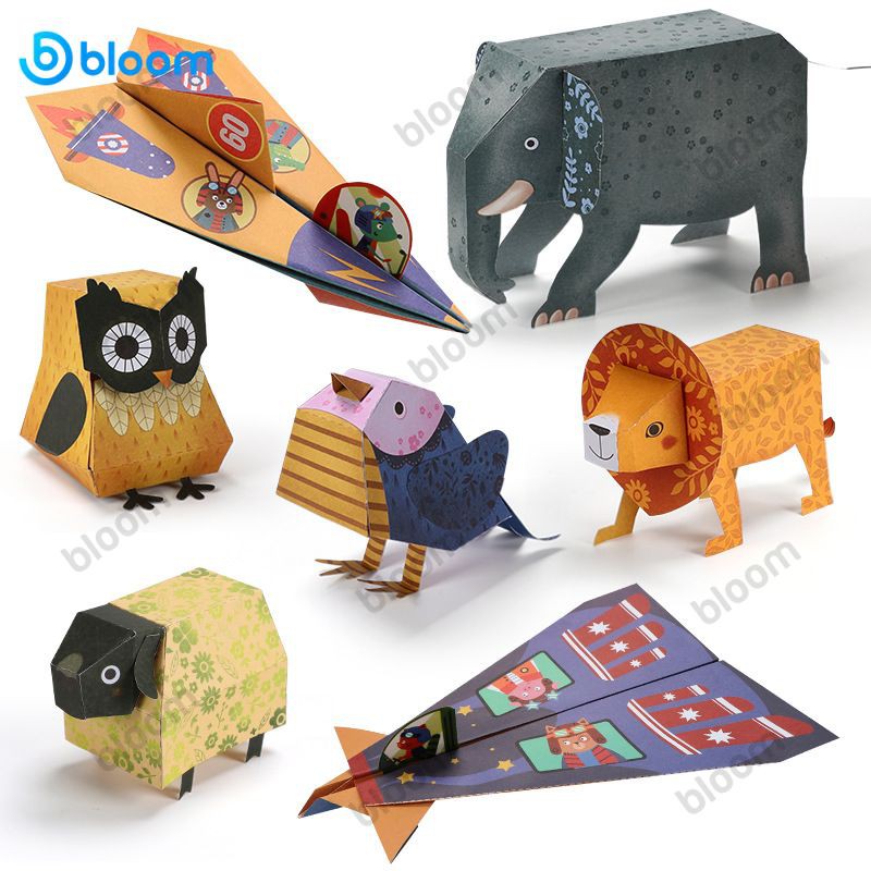 Download Cod Children S Paper Cut 3d Handmade Mask Animal Origami Toy Handmade Handmade Diy Bloom Shopee Indonesia