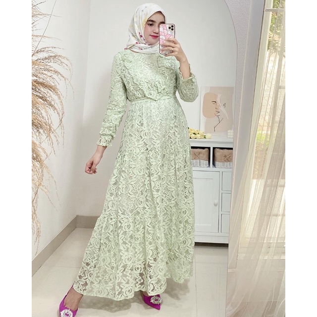 Brocade Import dress / dress brokat / dress pesta murah / burkat