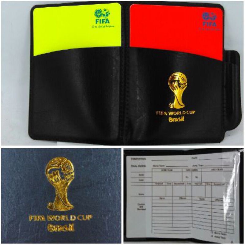 kartu wasit merah dan kuning referee card kartu wasit logo FIFA
