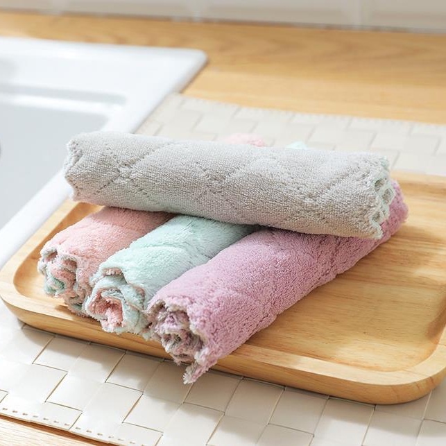 Kain Lap Piring Anti Minyak Bahan Microfiber / Kain Lap Anti Minyak / Lap Cuci Piring dapur sendok DD417