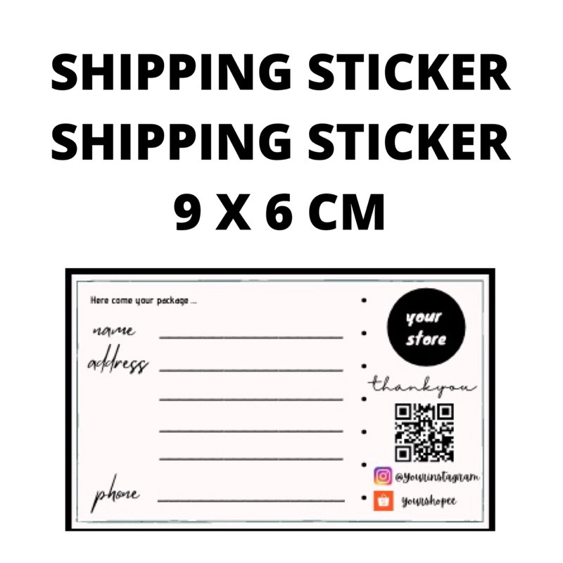

75 PC SHIPPING STICKER / LABEL PENGIRIMAN OLSHOP 9 X 6 CM