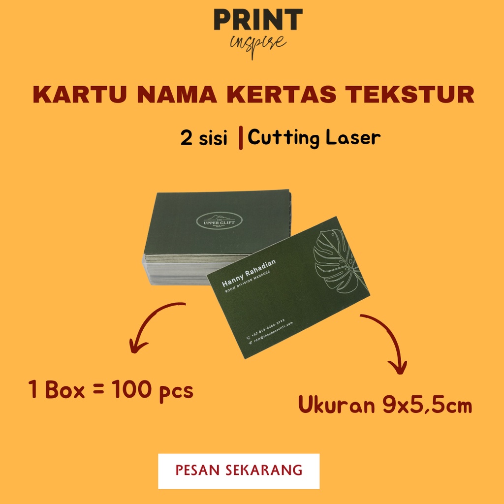 

Kartu Nama Kertas Tekstur 2 Sisi