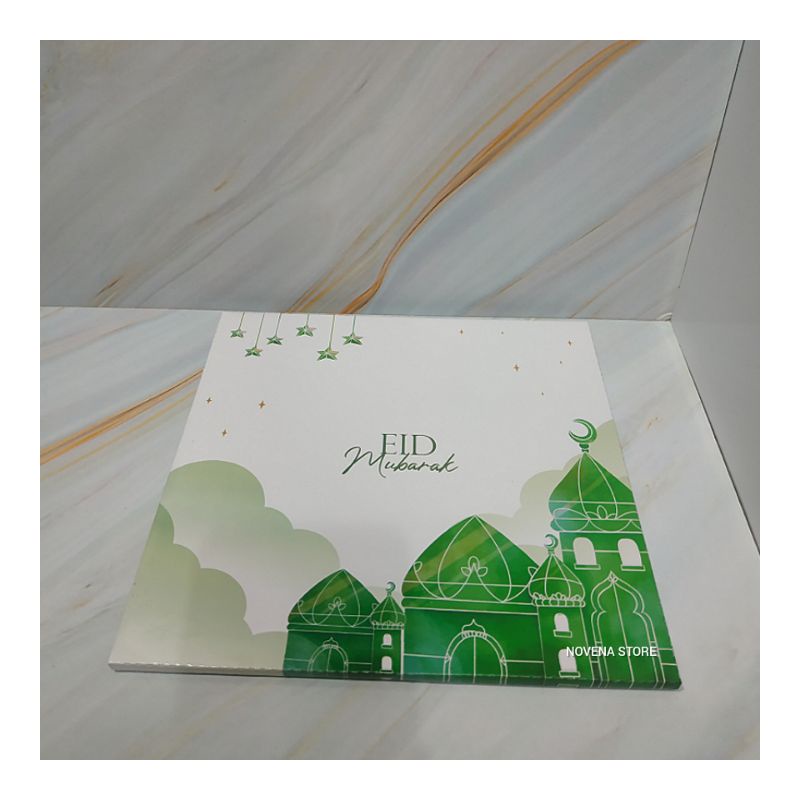 CAKE BOARD LEBARAN-TATAKAN KUE IDUL FITRI-ALAS KUE EID MUBARAK-PAPAN KUE 20X20CM